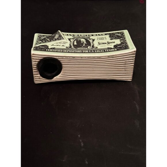 Neiman-Marcus Bank Stack Of Money Ceramic Coin Bank - Picture 11 of 12